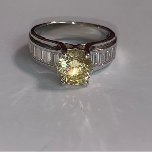 Yellow CZ wedding ring